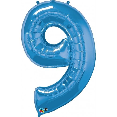   GLOBO 34" FOIL FORMA N9  AZUL