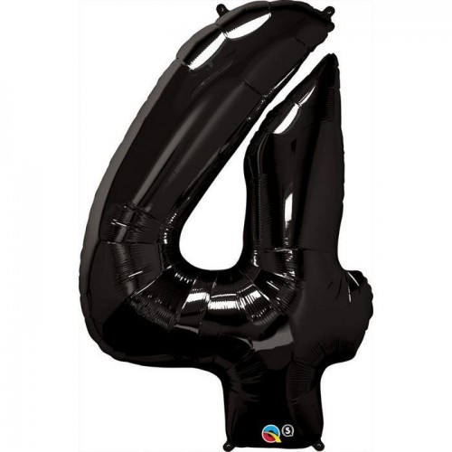 $E GLOBO 41" FOIL FORMA N4 NEGRO ONIX