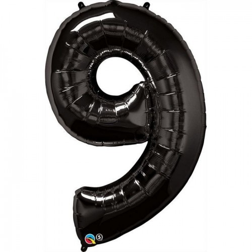   GLOBO 42" FOIL FORMA N9 NEGRO