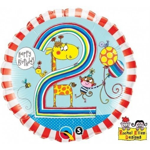GLOBO 18" FOIL REDONDO N2 JIRAFA