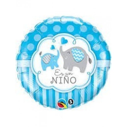 GLOBO 18" FOIL RND ES UN NIÑO ELEFANTE