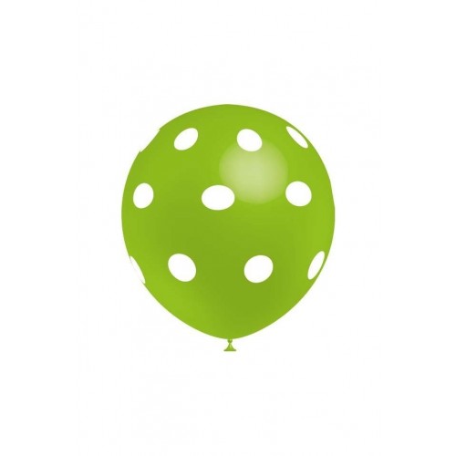 $ 8/U GLOBOS 112P3640 VERDE TOPOS BLA