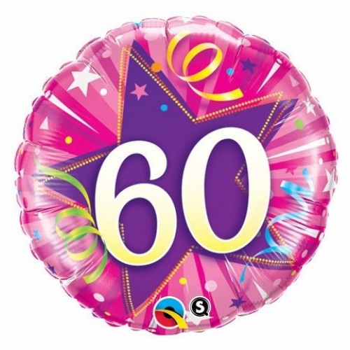 $D GLOBO 18" FOIL RND N60 ESTRELLA ROSA
