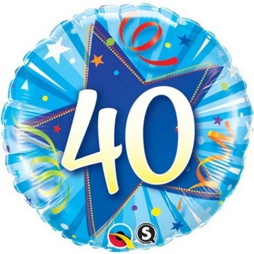 $D GLOBO 18" FOIL RND N40 ESTRELLA AZUL