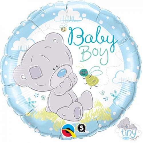 GLOBO 18" FOIL RND OSITO BABY BOY