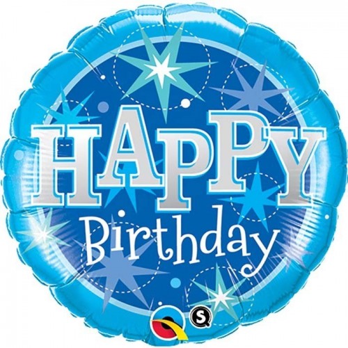 GLOBO 36" FOIL RND H.BIRTHDAY AZUL