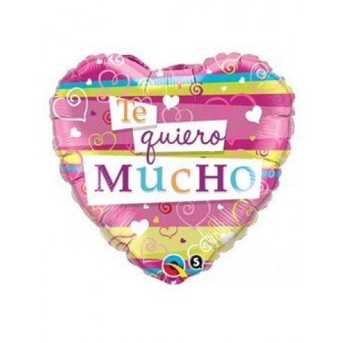 $D GLOBO 18" FOIL CORAZON TE QUIERO MUCH