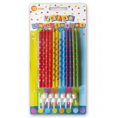 12 VELAS LUNARES MULTICOLOR