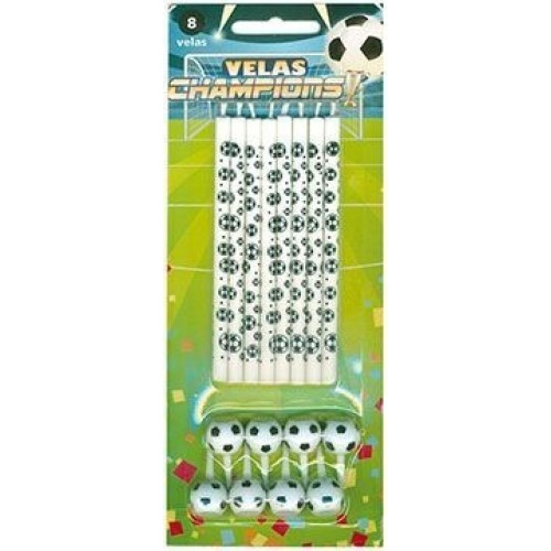 8 VELAS CUMPLEAÑOS BALON FUTBOL