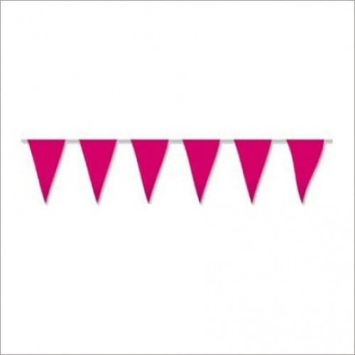   BANDERIN TRIANGULO PL ROSA 5MT
