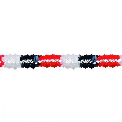 GUIRNALDA NEGRO-ROJO-BLANCO 3MT
