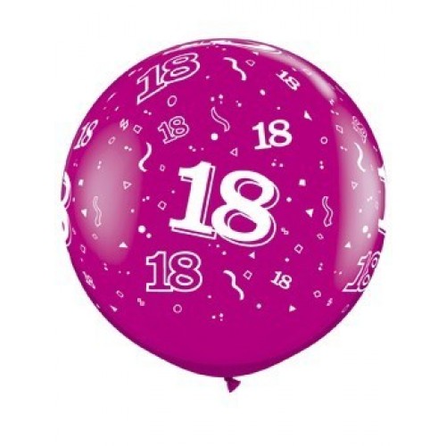 $D 2 GLOBOS JUMBO 3FT FUCSIA N18