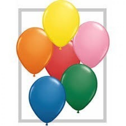 100 GLOBOS 5" LATEX COLORES SURTIDOS