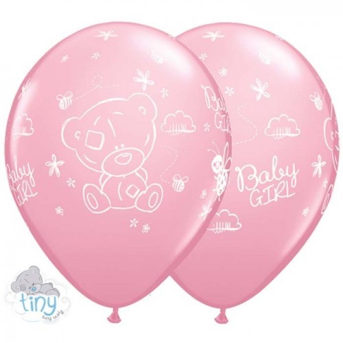 25 GLOBOS 11" LATEX TEDDY BABYGIRL ROSA