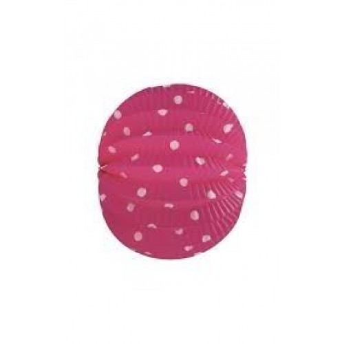 FAROL ESFERICO FUCSIA TOPO BLANCO 22CM