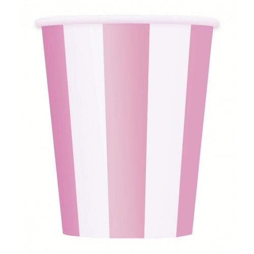  PAQ.6/U VASO RAYAS ROSA 355ML