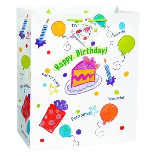 BOLSA REGALO BIRTHAY SURT 27X32CM