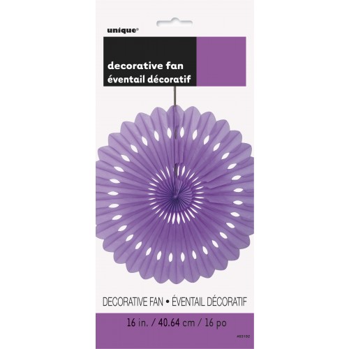 $ E    ABANICO PAPEL VIOLETA 40,64CM