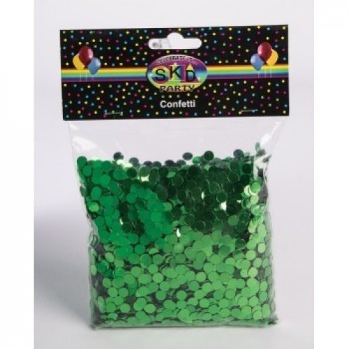 PAQ.CONFETI CIRCULOS METAL VERDE 226GR