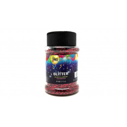   BOTE GLITTER COLOR ROJO 113GR