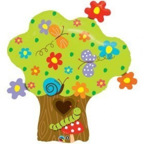 GLOBO 37" FOIL FORMA ARBOL GUSANO