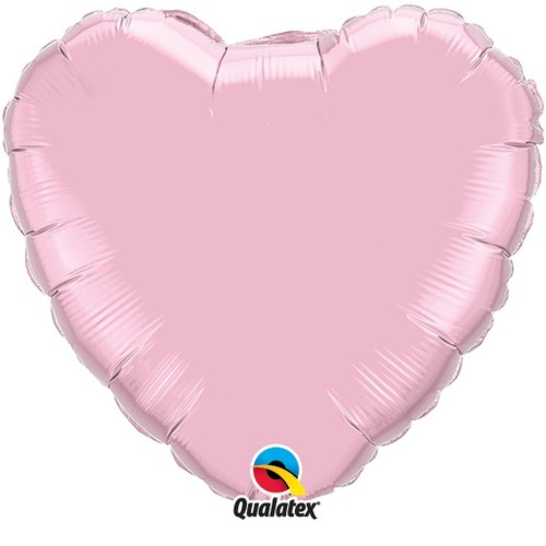  GLOBO 9" PALO FOI CORAZON ROSA PER