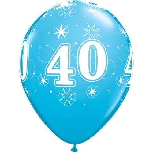 25 GLOBOS 11" LATEX  IMPRESO N40 AZUL