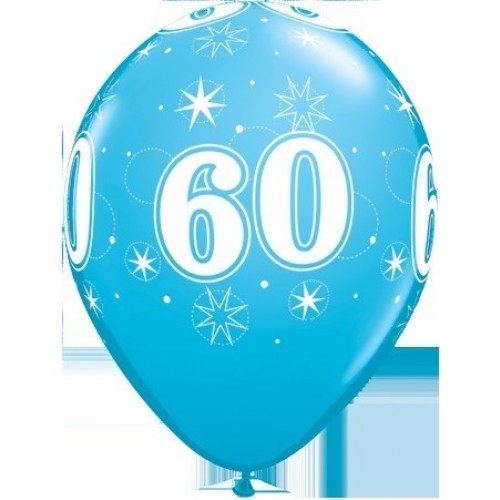 25 GLOBOS 11" LATEX IMPRESO N60 AZUL