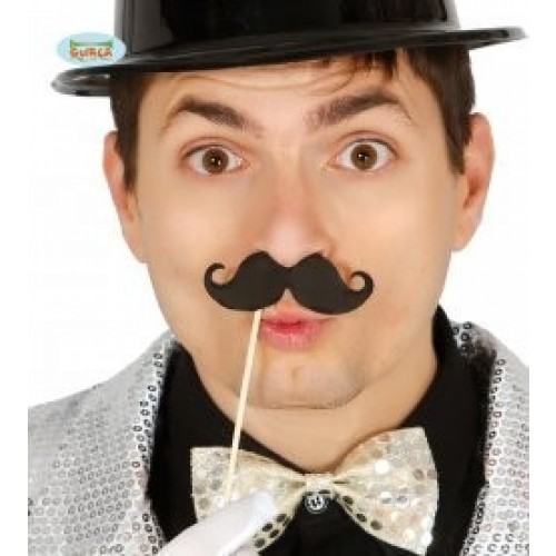 $D 6/U PHOTO CALL BIGOTES NEGRO 10CM