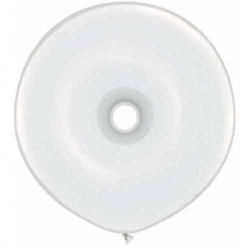   25 GLOBOS 16" LATEX DONUT BLANCO