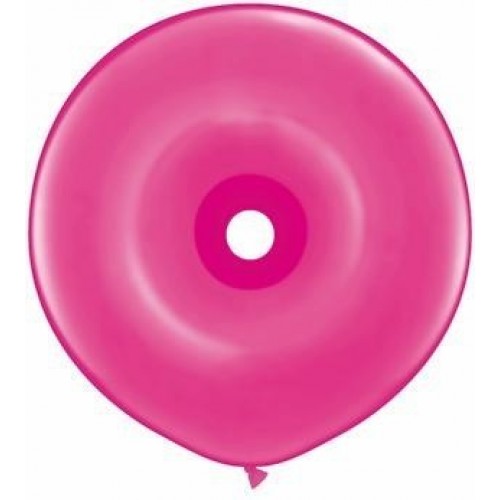 25 GLOBOS 16"LATEX  DONUT FUCSIA BERRY