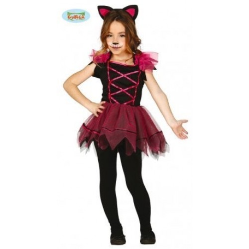 $DDISFRAZ GATITA ROSA  INFANTIL