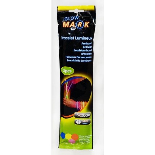 15 PULSERAS LUMINOSA NEON COLORES