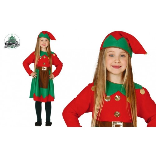 DISFRAZ 7A9 AÑOS VESTIDO ELFA