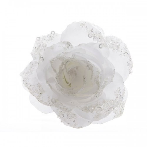 TRABA ROSA GLITTER BLANCO INVIERNO 14CM