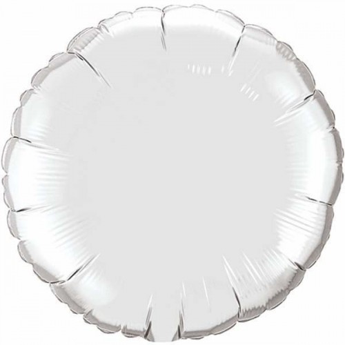   GLOBO 9" PALO FOIL REDONDO PLATA