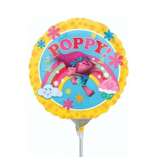 GLOBO 9" PALO FOIL REDONDO TROLLS