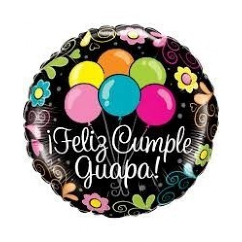 GLOBO 18" FOIL RND FELIZ CUMPLEAÑO GUAP