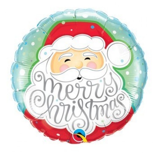 $D GLOBO 18" FOIL RND MERRY CHRISTMA SAN