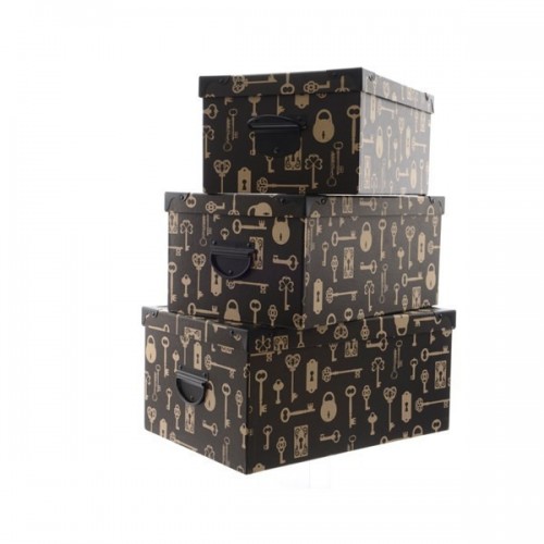$D CAJA IMPRESA LLAVES ORO 32X22.5X15CMS