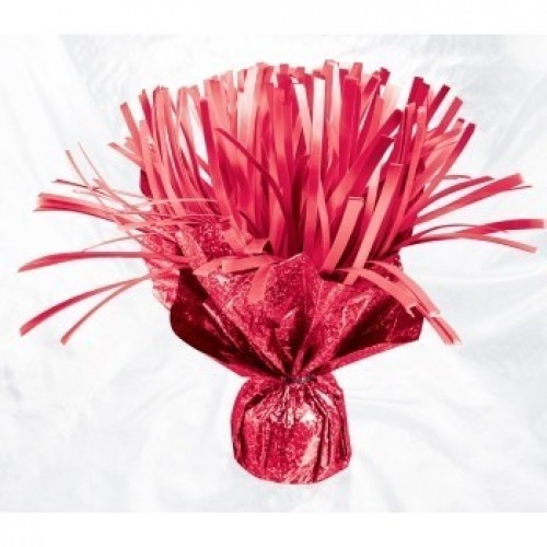 PESO GLOBO POM POM ROJO HOLOGRAFICO 240G