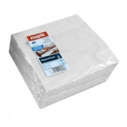 50 SERVILLETAS TISSUE BLANCA 40X40CM