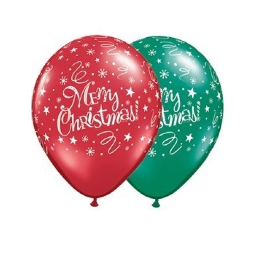 $D 25 GLOBO 11" CHRISTMAS ROJO/VERDE