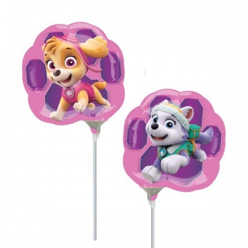   GLOBO 9" PALO FOIL PATRULLA CANIN
