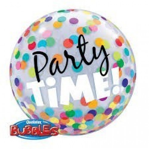 GLOBO 22" BURBUJA PARTY TIME