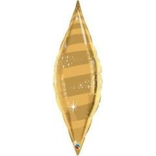 $ D    GLOBO 38" FOIL LAGRIMA ORO
