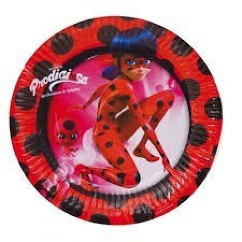   8 PLATOS LADYBUG 18CM