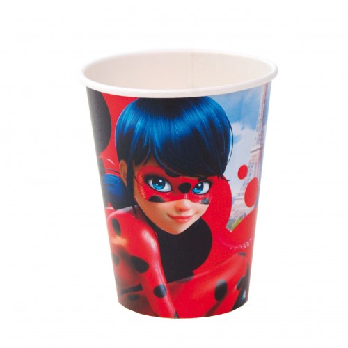   8 VASOS CARTON LADYBUG 220ML