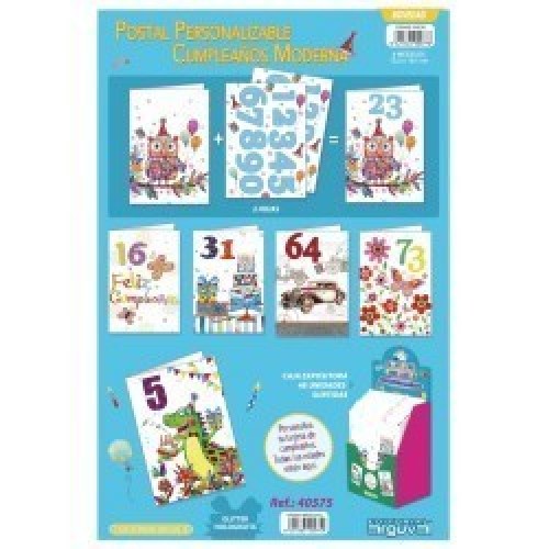 $D TARJETA CUMPLE NUMEROS  