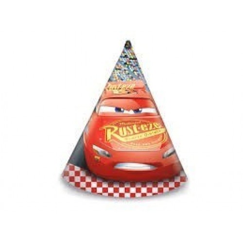   6 SOMBREROS CONO CARS 3 17CM